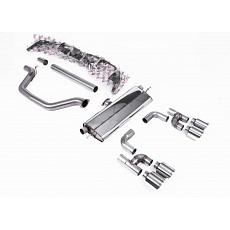 Milltek Sport výfukový systém cat-back Golf R Style - Road+ pro Volkswagen Golf Mk8 GTi (Golf R Style Quad Outlet Systems - 245ps bez GPF / North American modely) 2021-2024, typ koncovek: GT-115 leštěné