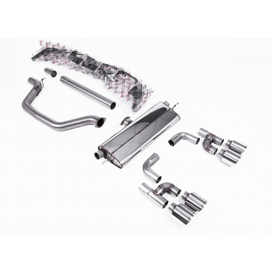 Milltek Sport výfukový systém cat-back Golf R Style - Road+ pro Volkswagen Golf Mk8 GTi (Golf R Style Quad Outlet Systems - 245ps bez GPF / North American modely) 2021-2024, typ koncovek: GT-115 leštěné Milltek Sport výfukový systém cat-back Golf R Style - Road+ pro Volkswagen Golf Mk8 GTi (Golf R Style Quad Outlet Systems - 245ps bez GPF / North American modely) 2021-2024, typ koncovek: GT-115 leštěné