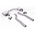 Milltek Sport Front Pipe-back Front Silencer Back System (Twin 80mm) pro Audi RS6 C8 4.0 V8 bi-turbo (s OPF/GPF) 2019-2024, oválné leštěné koncovky