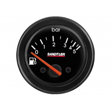 Sandtler série Racing přídavný ukazatel - tlak paliva, barva: černá, varianta: do 10 barů