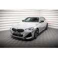 Maxton Design spoiler pod přední nárazník s křidélky ver.2 pro BMW řada 2 G42 M240i, G42 M-Pack, černý lesklý plast ABS