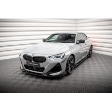 Maxton Design spoiler pod přední nárazník s křidélky ver.2 pro BMW řada 2 G42 M240i, G42 M-Pack, černý lesklý plast ABS Maxton Design spoiler pod přední nárazník s křidélky ver.2 pro BMW řada 2 G42 M240i, G42 M-Pack, černý lesklý plast ABS