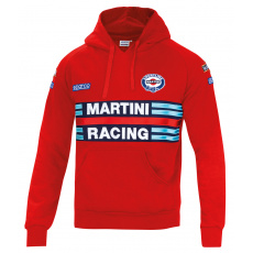 Sparco mikina s kapucí Martini Racing, barva: červená, velikost: XL Sparco mikina s kapucí Martini Racing, barva: červená, velikost: XL