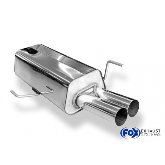 Fox Sportauspuff koncový tlumič výfuku s koncovkou 2x70 Typ 10 pro Audi 80 B4 s motorem 2.0 16V, 2.3, 2.6, 2.8