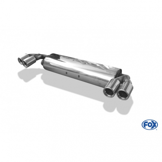 Fox Sportauspuff koncový tlumič výfuku s koncovkou 2x76 Typ 13 na obou stranách pro MG MG TF s motorem 1.6, 1.8