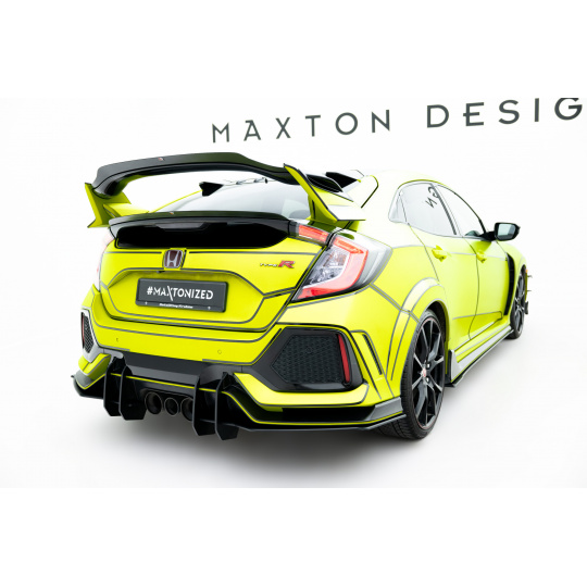 Maxton Design "Racing durability" vložka zadního nárazníku ver.2 pro Honda Civic Mk10 Type-S/R, plast ABS bez povrchové úpravy