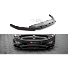 Maxton Design spoiler pod přední nárazník pro Volkswagen Passat Mk8 (B8) Facelift, černý lesklý plast ABS