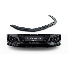 Maxton Design spoiler pod přední nárazník ver.1 pro Audi RS5 F5, černý lesklý plast ABS
