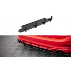 Maxton Design "Street Pro" difuzor zadního nárazníku pro Ford Focus Mk4, plast ABS bez povrchové úpravy, s černou a červenou linkou, Estate ST-Line