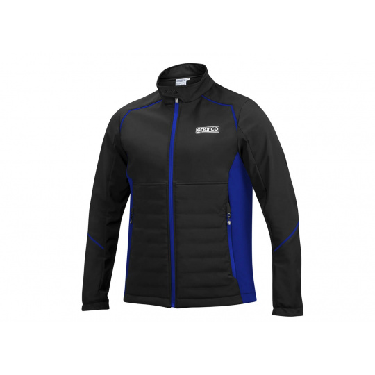 Sparco softshell bunda, barva: černo-modrá, velikost: XXL