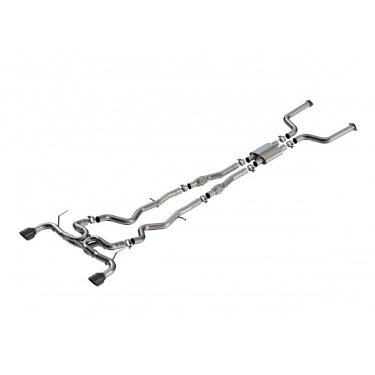 Borla Cat-Back výfukový systém "ATAK" pro Infiniti Q50 3.0l V6, automat, RWD/AWD, r.v. 2016-2024, typ koncovek: černé