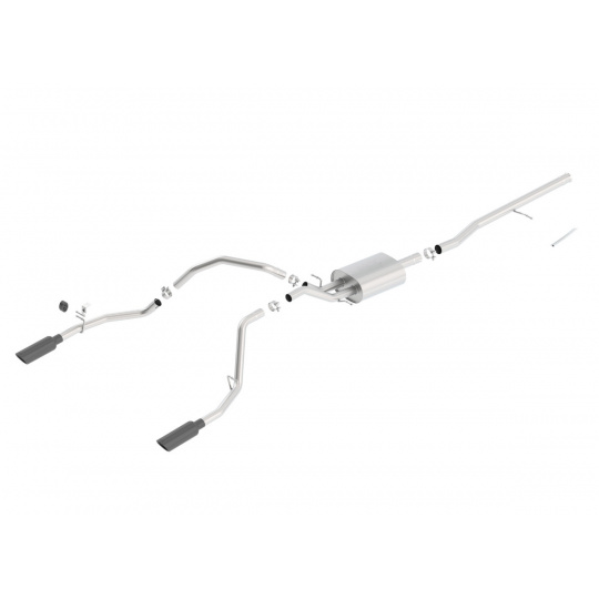 Borla Cat-Back výfukový systém "ATAK" typ 36 pro GMC Sierra 1500 5,3l EC/SB 78,7", CC/SHB 69,3", WB 143,5", r.v. od 14-19, typ koncovek: hodnota