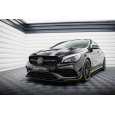 Maxton Design "Street Pro" spoiler pod přední nárazník pro Mercedes CLA C 117 Facelift 45 Aero, plast ABS bez povrchové úpravy, s červenou linkou