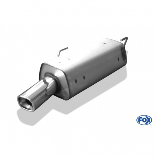 Fox Sportauspuff koncový tlumič výfuku s koncovkou 88x79 Typ 71 pro Peugeot 206 1999- s motorem 2.0 16V