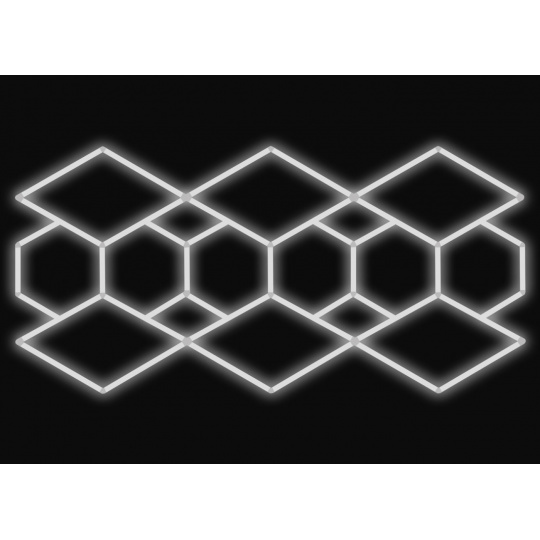 Kompletní LED svítidlo, rozměr: 236,5 x 489,9 cm, teplota světla: bílá 6500 K