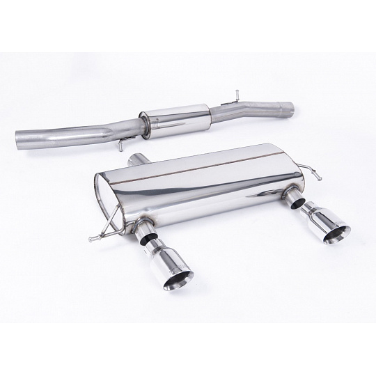 Milltek Sport výfukový systém cat-back 3" Race systém s rezonátorem (tišší) pro Audi TT 180 / 225 quattro Coupe/Roadster 1998-2006, typ koncovek: GT-100 leštěné Milltek Sport výfukový systém cat-back 3" Race systém s rezonátorem (tišší) pro Audi TT 180 / 225 quattro Coupe/Roadster 1998-2006, typ koncovek: GT-100 leštěné