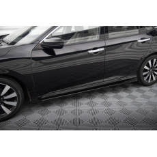 Maxton Design "Street Pro" difuzory pod boční prahy s křidélky pro Honda Civic Mk10, plast ABS bez povrchové úpravy, s červenou linkou Maxton Design "Street Pro" difuzory pod boční prahy s křidélky pro Honda Civic Mk10, plast ABS bez povrchové úpravy, s červenou linkou