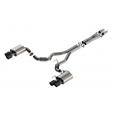 Borla Cat-Back výfukový systém "S-Type" pro Ford Mustang GT 5l V8, automat/manual, RWD, 2-dveř., r.v. 2024-, bez aktivního výfuku, typ koncovek: karbonové