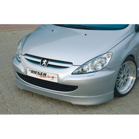Rieger spoiler pod přední nárazník pro Peugeot 307 break, combi, convertible CC, sedan před faceliftem, r.v. 04/01-04/05, plast ABS bez povrchové úpravy