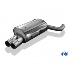 Fox Sportauspuff koncový tlumič výfuku s koncovkou 2x76 Typ 10 pro BMW řada 5 E39 s motorem 2.0, 2.5, 2.8, určeno pro Limousine