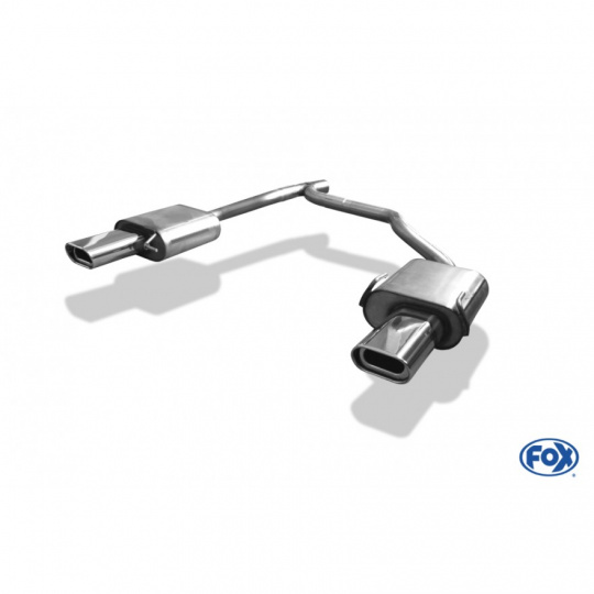 Fox Sportauspuff koncový tlumič výfuku s koncovkou 135x80 Typ 53 na obou stranách pro Škoda Octavia 1Z 12/2008- s motorem 1.2, 1.4, 1.6, 1.8 TSI, 1.9 TDI, 2.0, 2.0 TDI