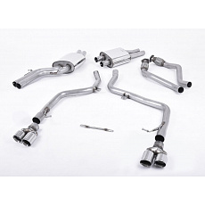 Milltek Sport výfukový systém cat-back Závodní verze (nedoporučuje se pro silniční provoz) pro Audi S5 3.0 TFSI B8 Coupe/Cabriolet (S tronic) 2009-2011, typ koncovek: dvojité leštěné