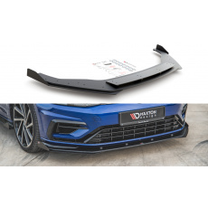 Maxton Design "Racing durability" spoiler pod přední nárazník s rohovými splittery pro Volkswagen Golf R Mk7 Facelift, plast ABS bez povrchové úpravy, s červenou linkou