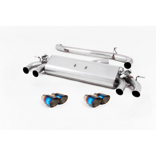 Milltek Sport výfukový systém cat-back bez rezonátoru (hlasitější) pro Volkswagen Golf Mk7.5 R 2.0 TSI 310PS (bez GPF) - 76mm, EC Approved Systems 2017-2021, typ koncovek: GT-100 titanově modré Milltek Sport výfukový systém cat-back bez rezonátoru (hlasitější) pro Volkswagen Golf Mk7.5 R 2.0 TSI 310PS (bez GPF) - 76mm, EC Approved Systems 2017-2021, typ koncovek: GT-100 titanově modré