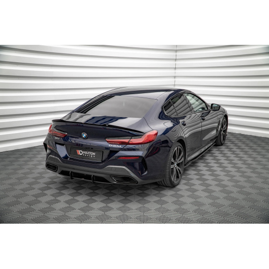 Maxton Design "Street Pro" difuzor zadního nárazníku pro BMW řada 8 Gran Coupe/G16, plast ABS bez povrchové úpravy, s černou a červenou linkou