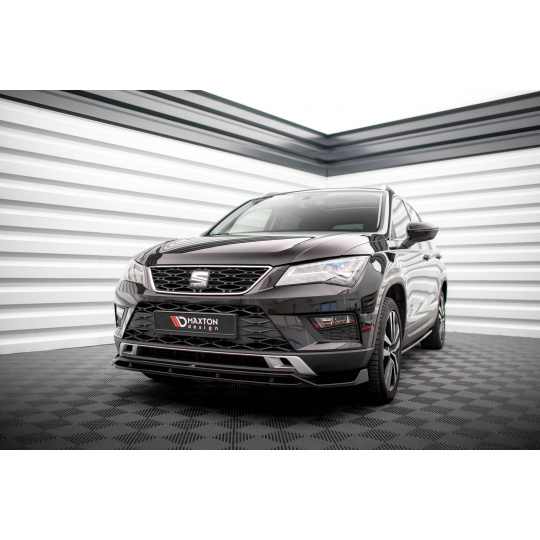 Maxton Design spoiler pod přední nárazník pro Seat Ateca Mk1, černý lesklý plast ABS