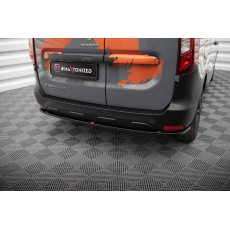 Maxton Design středový spoiler zadního nárazníku pro Renault Express Mk2, černý lesklý plast ABS