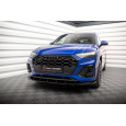 Maxton Design spoiler pod přední nárazník ver.2 pro Audi Q5 Mk2 S-Line Facelift, černý lesklý plast ABS, vč. Sportback