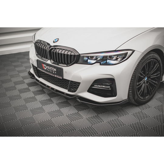 Maxton Design spoiler pod přední nárazník ver.5 pro BMW řada 3 G20 M-Pack, G21 M-Pack, černý lesklý plast ABS
