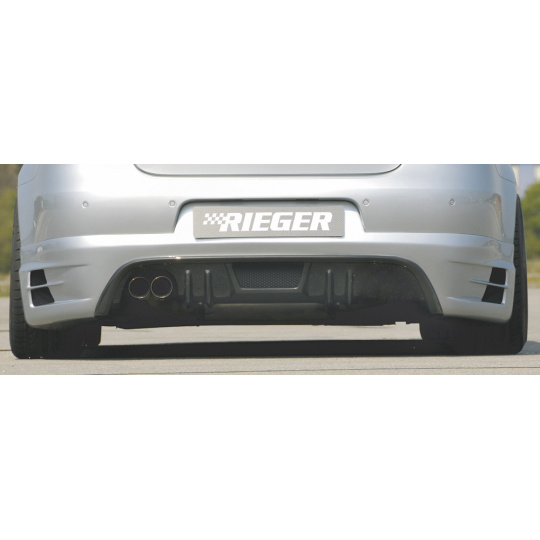Rieger spoiler pod zadní nárazník pro Volkswagen Eos 1F kabriolet před faceliftem r.v. 04/06/-11/10, plast ABS bez povrchové úpravy, pro dvojitou koncovku vlevo