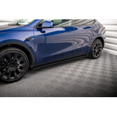 Maxton Design difuzory pod boční prahy ver.2 pro Tesla Model Y, černý lesklý plast ABS