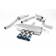 Milltek Sport výfukový systém cat-back s rezonátorem Road+ pro Honda Civic Type R FK8 2.0 i-VTEC (s OPF/GPF nebo bez OPF/GPF) 2017-2022, GT-100 titanově modré koncovky