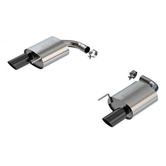 Borla koncový díl Axle-Back "S-Type" pro Ford Mustang GT 5,0l V8, automat/manual, RWD, 2-dvéř., Coupe/Cabrio, bez Active Exhaust, r.v. 2024-, typ koncovek: černé