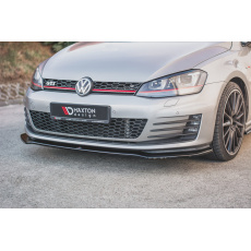 Maxton Design spoiler pod přední nárazník ver.2 pro Volkswagen Golf GTI Mk7, černý lesklý plast ABS