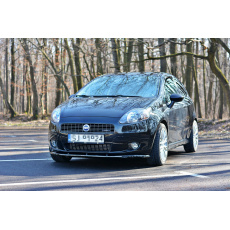 Maxton Design spoiler pod přední nárazník pro Fiat Grande Punto, černý lesklý plast ABS