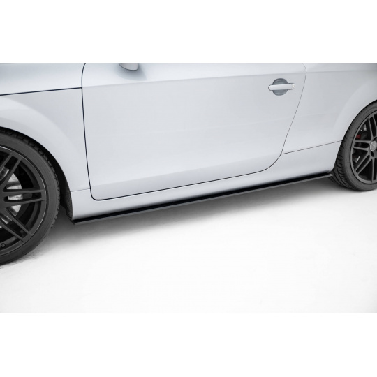 Maxton Design "Street Pro" difuzory pod boční prahy pro Audi TT 8J, plast ABS bez povrchové úpravy, S-Line, s červenou linkou