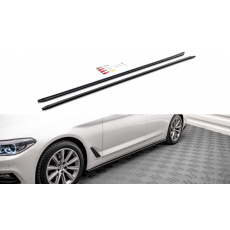 Maxton Design difuzory pod boční prahy pro BMW řada 5 G30, černý lesklý plast ABS