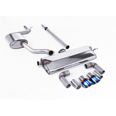 Milltek Sport výfukový systém cat-back s rezonátorem (vyžaduje difuzor z GTI) pro Volkswagen Golf Mk7.5 1.5TSI Evo GT, R-Line (s i bez GPF/OPF) 2017-2021, typ koncovek: GT-100 titanové modré