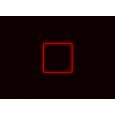 Kompletní LED čtyřhranné svítidlo červené, rozměr: 1 element 117 x 117 cm