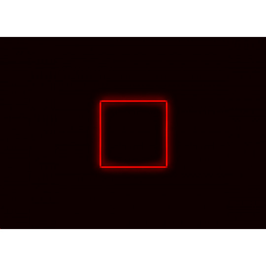 Kompletní LED čtyřhranné svítidlo červené, rozměr: 1 element 117 x 117 cm