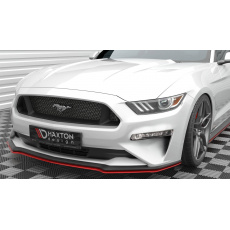 Maxton Design spoiler pod přední nárazník ver.2 pro Ford Mustang Mk 6 Facelift, červený lesklý plast ABS Maxton Design spoiler pod přední nárazník ver.2 pro Ford Mustang Mk 6 Facelift, červený lesklý plast ABS