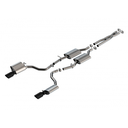 Borla Cat-Back výfukový systém "ATAK" pro Dodge Charger GT 3,6l V6, s aut. převodovkou, RWD/AWD, 4-dvéř., r.v. 2019-2023, typ koncovek: černé