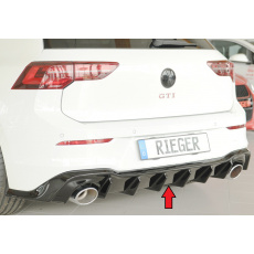 Rieger vložka zadního nárazníku pro Volkswagen Golf 8 GTI Clubsport 5-dvéř., plast ABS lakovaný do černé lesklé barvy