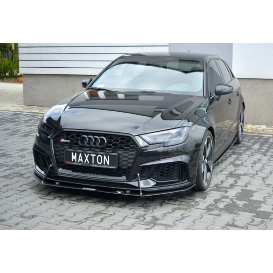 Maxton Design "Racing" spoiler pod přední nárazník ver.1 pro Audi RS3 8V Facelift, plast ABS bez povrchové úpravy