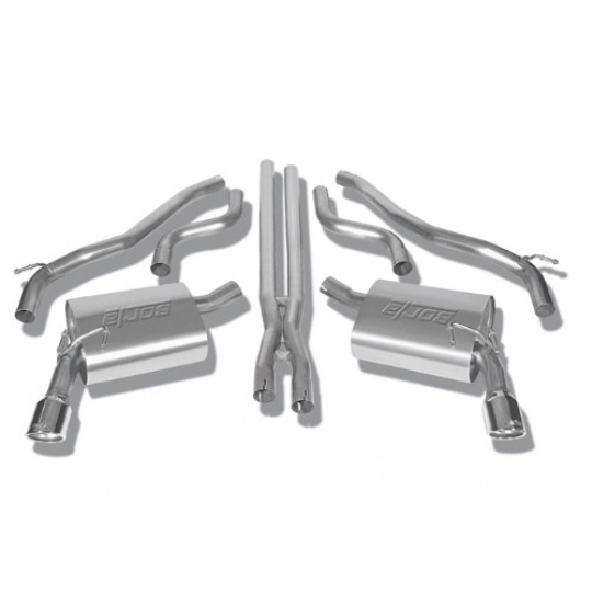 Borla Cat-Back výfukový systém "Touring" pro Chevrolet Camaro 3,6l V6 mimo RS se čtyřmi koncovkami, RWD, 2-dvéř. Coupé/Convertible, r.v. od 10-13