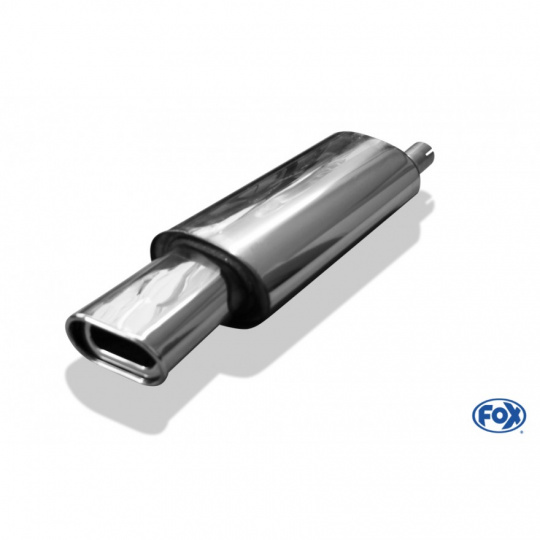 Fox Sportauspuff koncový tlumič výfuku s koncovkou 135x80 Typ 53 pro Opel Astra F s motorem 1.4, 1.5 D, 1.6, 1.6 D, 1.8, 2.0, typ F CC s 1bod. uch. tl.